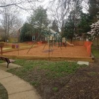 Meadows playground, tennis court and basketball court closed in accordance with Arlington county guidelines in response to COVID-19.